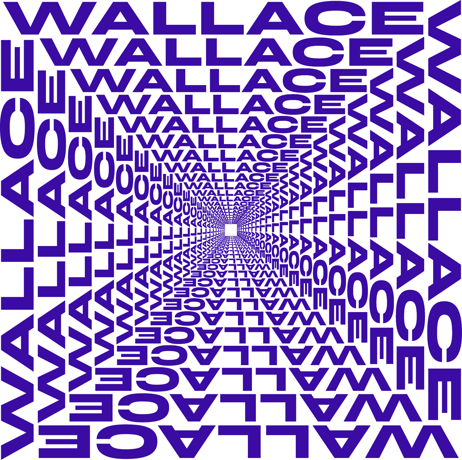 WALLACE tipografía experimental túnel visual
